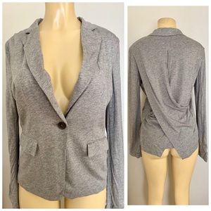 BCBGMAXAZRIA Blazer Jacket Cotton Lightweight Gray